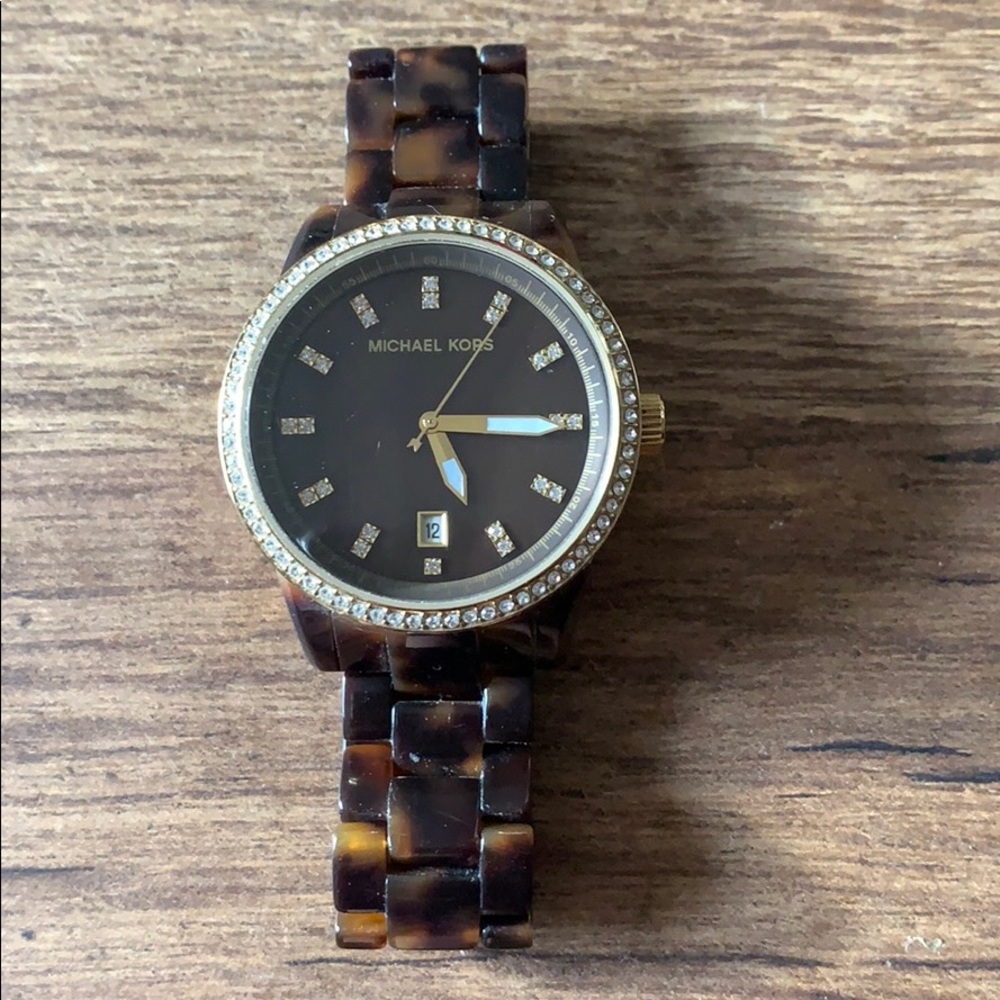 Tortoise shell Michael Kors watch